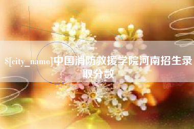 秦皇岛中国消防救援学院河南招生录取分数