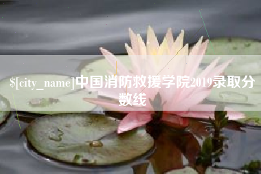 秦皇岛中国消防救援学院2019录取分数线