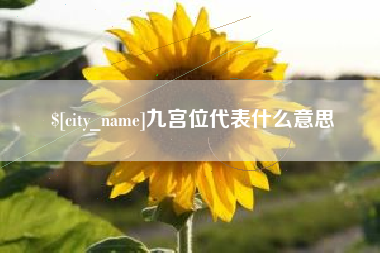 秦皇岛九宫位代表什么意思