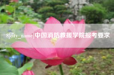 秦皇岛中国消防救援学院报考要求