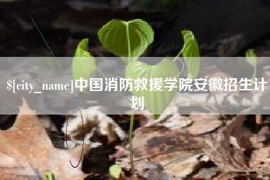 秦皇岛中国消防救援学院安徽招生计划