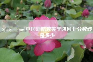 秦皇岛中国消防救援学院河北分数线是多少