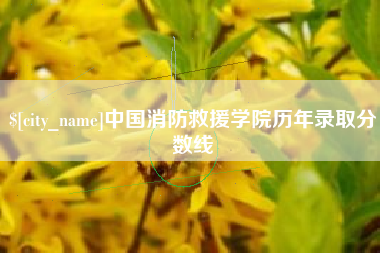 秦皇岛中国消防救援学院历年录取分数线
