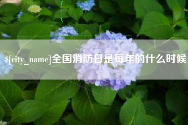 秦皇岛全国消防日是每年的什么时候