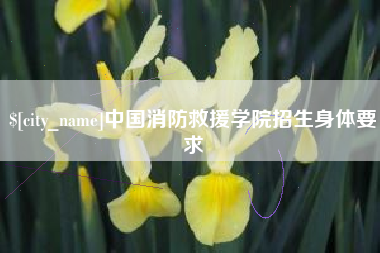 秦皇岛中国消防救援学院招生身体要求