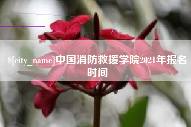 秦皇岛中国消防救援学院2021年报名时间