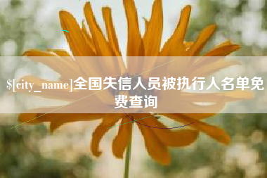 秦皇岛全国失信人员被执行人名单免费查询