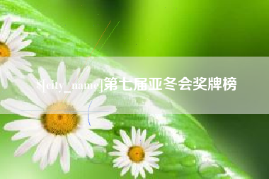 秦皇岛第七届亚冬会奖牌榜