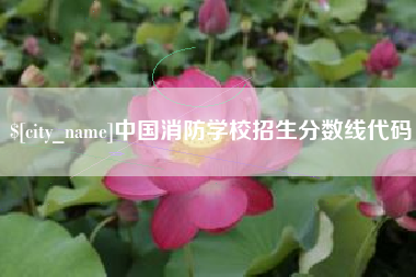 秦皇岛中国消防学校招生分数线代码