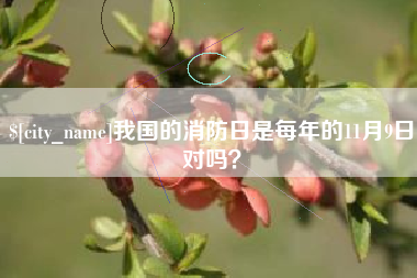 秦皇岛我国的消防日是每年的11月9日对吗？