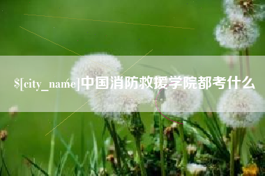 秦皇岛中国消防救援学院都考什么