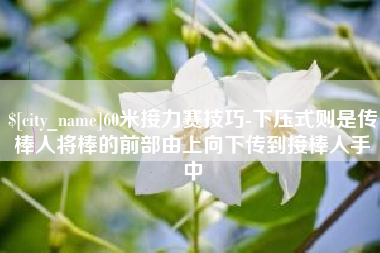 秦皇岛60米接力赛技巧-下压式则是传棒人将棒的前部由上向下传到接棒人手中