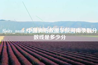 秦皇岛中国消防救援学院河南录取分数线是多少分