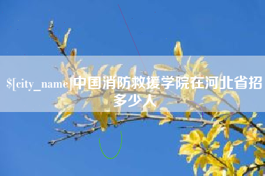 秦皇岛中国消防救援学院在河北省招多少人